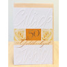 Faltkarte zur Goldhochzeit - Glückwunsch (geprägt)