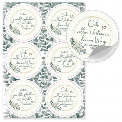 Aufkleber-Grußkarte - Geh voller Vertrauen deinen Weg