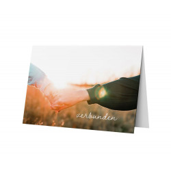 Faltkarte zur Verlobung -  verbunden