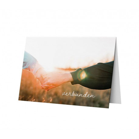 Faltkarte zur Verlobung -  verbunden