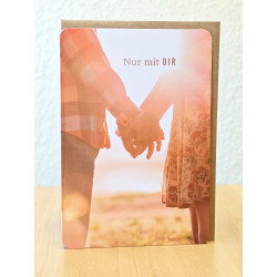 Faltkarte Verlobung - Nur mit dir