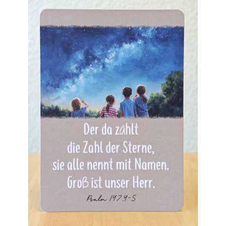 Postkarte - Zahl der Sterne