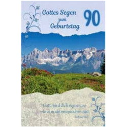 Faltkarte zum 90. Geburtstag - Berge