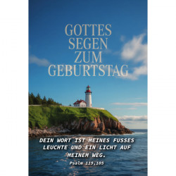 Faltkarte zum Geburtstag - Dein Wort ist meines Fußes Leuchte