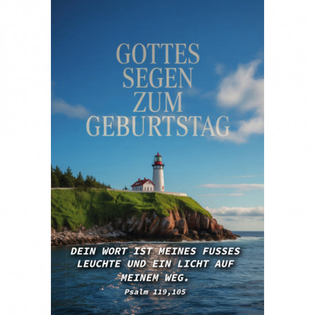 Faltkarte zum Geburtstag - Dein Wort ist meines Fußes Leuchte
