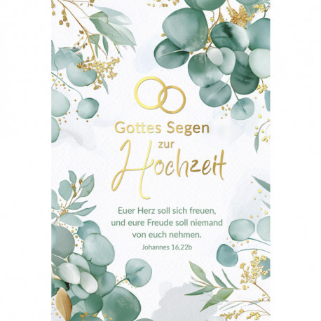 Faltkarte zur Hochzeit - Euer Herz soll sich freuen