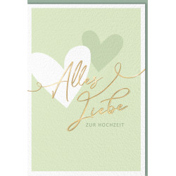 Faltkarte zur Hochzeit - Alles Liebe