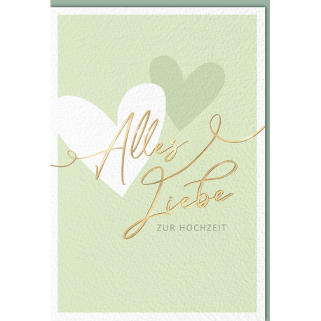 Faltkarte zur Hochzeit - Alles Liebe