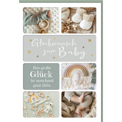 Faltkarte zur Geburt - das große Glück