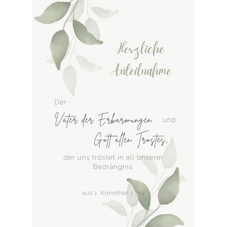 Postkarte - Herzliche Anteilnahme