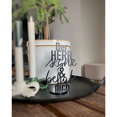 Metallschriftzug "Der HERR segne und behüte dich"