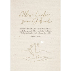 Faltkarte zur Geburt - Alles Liebe zur Geburt