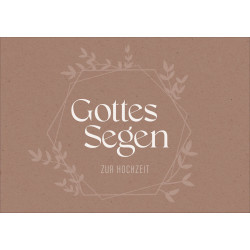 Faltkarte zur Hochzeit - Gottes Segen zur Hochzeit