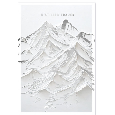 Faltkarte Trauer - In stiller Trauer (Berge)